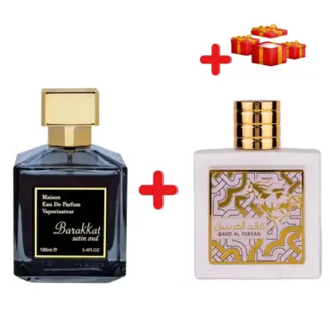 Fragrance World Barakkat Satin Oud + Lattafa Qaed Al Fursan nelimitat + 3 cadouri 